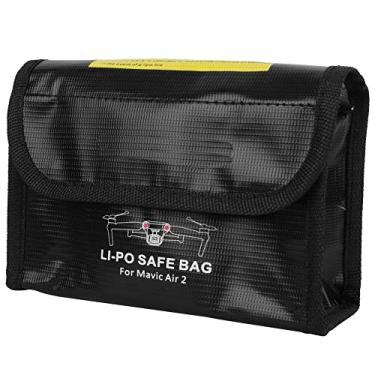 Imagem de Zerodis Bolsa de Bateria para Drone à Prova de Explosão, Material à Prova de Fogo, Armazenamento Compacto para Air 2 Pilotos e Viajantes, Modelo de Acessórios de Aviação (3 Bateria)