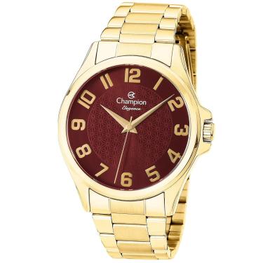 Imagem de Relógio Champion Feminino Ref:Cn26377v Casual Dourado
