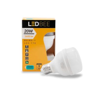Imagem de Lâmpada LED Bulbo 20W, Base E27, Luz Branco Frio 6500K, Bivolt, 1600 Lumens, Plástico, 6x10.6cm, Iluminação Geral, 25000 Horas