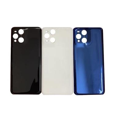 Imagem de SHOWGOOD para Oppo Find X3 / X 3 Pro 17.0 cm capa traseira de bateria brilhante reparar substituir capa traseira de telefone + logotipo adesivo (branco)