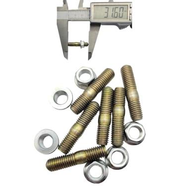 Imagem de Nayuank 6 peças 16241-91490 Parafuso coletor de escape e porca 16271-92010 para Kubota D1005 D1105 D1305 D905 DF1005 V1305 V1505 WG1005