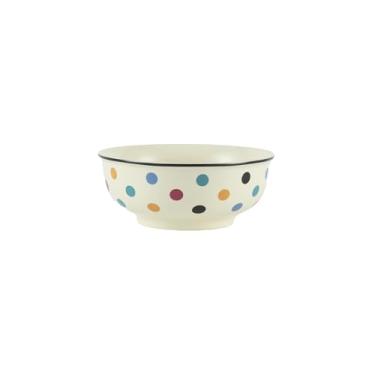 Imagem de London Pottery, Tigela de cerâmica grande e profunda de 15 cm para sopa, cereal, ramen, macarrão, salada, lava-louças e micro-ondas (marfim multispot, tigela de sopa, 800 ml)