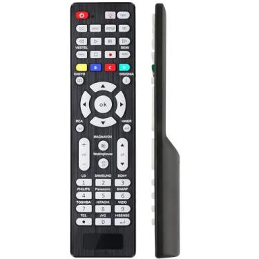 Imagem de Substituição de controle remoto de TV universal para LG, Samsung, Vizio, TCL, Sony, Insignia, Magnavox, Panasonic, JVC, RCA, Hisense, Toshiba, Sanyo, Seiki e outras marcas (com botões retroiluminados)