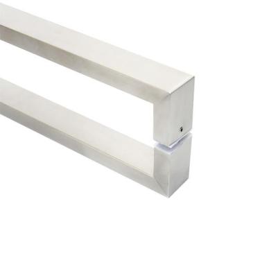 Imagem de Puxador Inox Porta Pivotante Square 82cm Madeira Vidro - Decorplace
