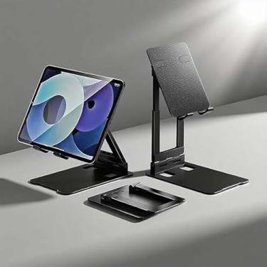 Imagem de Suporte de tablet dobrável para iPad, suporte de monitor portátil, suporte de base de mesa compatível com iPad Pro/Air/Mini/Samsung Galaxy Tab/telefones