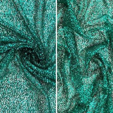 Imagem de Tecido Tule Com Glitter Pesado Explosão | 1,50m (Verde,1m)