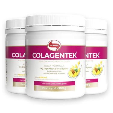 Imagem de Kit 3 Colágeno Hidrolisado Colagentek Da Vitafor