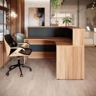 Imagem de Balcão Atendimento c/ Tampo Superior Recepção Escritório F5 - F5 Offic