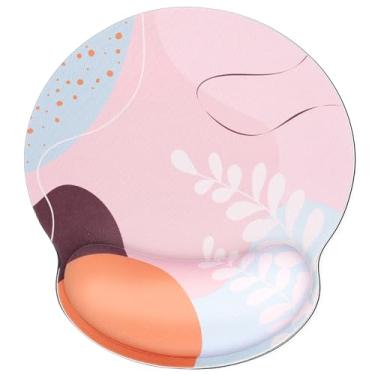 Imagem de Mouse pad com descanso de pulso, mouse ergonômico abstrato com suporte de pulso, superfície lisa e base de poliuretano antiderrapante, mouse portátil para alívio da dor para computador, laptop