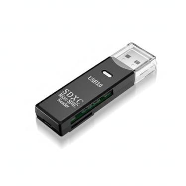Imagem de Leitor de cartão micro SD USB 3.0, leitor de cartão SD 2 em 1 de 5 Gbps para adaptador USB, leitor de cartão de memória compatível com cartões SDXC, SDHC, MMC, RS-MMC, Micro SDXC, Micro SD, Micro SDHC