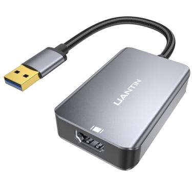 Imagem de UANTIN Adaptador USB para HDMI 1080p a 60Hz (cabo de alumínio e nylon trançado) Conversor USB-A 3.0 macho para HDMI fêmea para Windows 7/8/10/11 e MacOS para vários monitores - Driver necessário