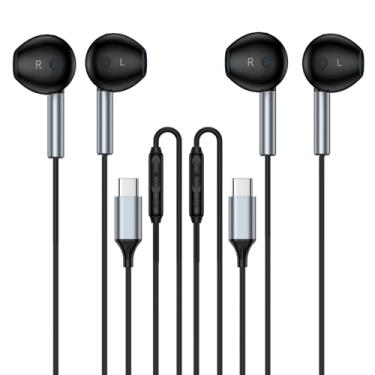 Imagem de Galaxy Fones de ouvido com fio USB C para Samsung Galaxy A17 A56 A36 A26 A16 A55 A35 A25 A15 S25 Edge S25 Ultra S24 S23 S22 Z Fold7 Z Flip7, pacote com 2 fones de ouvido USB-C com fio Samsung Ear Buds