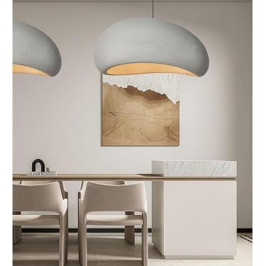 Imagem de Lustre Japonês Estilo Retrô Wabi-sabi, Luminária Pendente Moderna E Simples, Luminária Pendente Moderna Para Quarto, Sala De Estar, Sala De Jantar, Acessórios Para Decoração D, Grey, 80cm