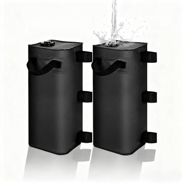 Imagem de slashome Pacote com 2 pesos de água de dossel de 25 L para vento, pesos de saco de água de 50 kg, estacas resistentes para barraca anti-ponta sacos de peso de perna para gazebo, dossel pop-up, barraca