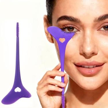 Imagem de Estêncil de delineador de silicone reutilizável – ferramenta de delineador com asas para olhos de gato perfeitos e olhos esfumaçados, auxílio de maquiagem fácil para iniciantes, uso doméstico e em