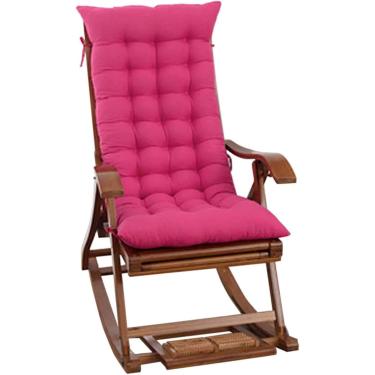 Imagem de Cadeiras De Pátio, Cadeiras De Pátio Com Encosto Alto, Espreguiçadeiras Espessas, Adequadas Para Lounge Ch De Vime, Rose Red, 48 * 120cm