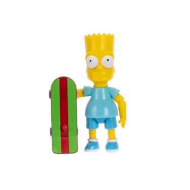 Imagem de The Simpsons Camisa azul Bart de 12,7 cm com skate W4