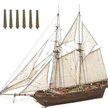 Imagem de ZJchao Kit de Navio de Veleiro de Madeira, Modelo Diy, Conjunto de Artesanato de Construção para Crianças e Adultos, Decoração de Casa, Brinquedo de Barco de Madeira, Atividade Criativa (Como