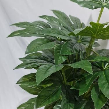 Imagem de Planta Artificial Costela de Adão Alocasia 60cm com 18 Folhas – Folhagem Grande Decorativa para Sala, Escritório e Planta de Chão(06)