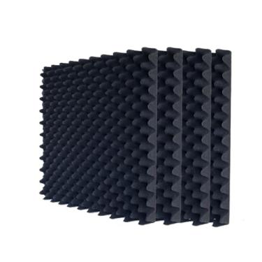 Imagem de Painéis acústicos de 20 peças, painéis de espuma acústica à prova de som de caixa de ovo, tratamentos acústicos de estúdio de gravação (50 x 50 x 2 cm/19,6 x 19,6 x 0,7 pol), preto)