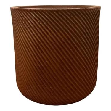Imagem de Vaso Para Plantas Decorativo Polietileno Vertical G 36x37 (Marrom)