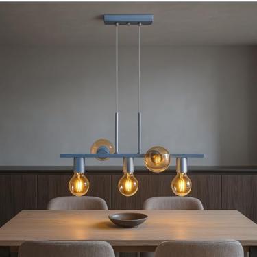 Imagem de Luminária de teto Pendente Rubis 5 Lâmpadas Moderno Industrial (Estilo Jabuticaba) (Prata)