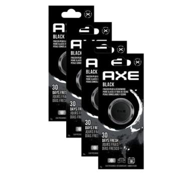 Imagem de AXE Mini clipe de ventilação purificador de ar, eliminador de odores, purificador de ar oferece um perfume de longa duração (0,7 Fl Oz (pacote com 4), preto)