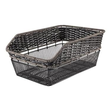 Imagem de Vaveren Cesta de bicicleta Cesta traseira de bicicleta Organizador universal de acessórios Suporte de carga para Bolsa traseira para compras ao ar livre, Preto