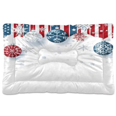 Imagem de SEHANY Cama de Natal bola para cães e gatos com fundo antiderrapante, cama de canil, colchão macio para animais de estimação, lavável, almofada de cama para cães pequenos, médios e grandes, gatos, 91