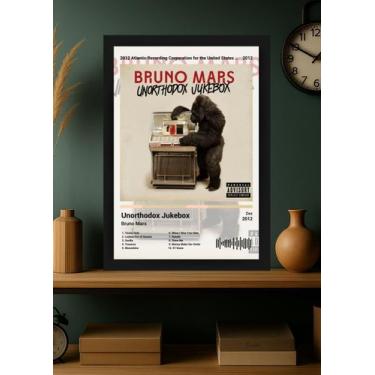 Imagem de Quadro Bruno Mars Unorthodox Jukebox (Light) Com Vidro Tamanho:21cm x 