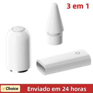 Imagem de Capas De Substituição Para Apple Pencil 1 Em 3 Peças Leves Com Chip In