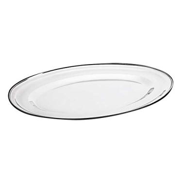 Imagem de Travessa Oval Rasa Brinox Jornata Inox 45 X 32 Cm Brinox Prata No Voltagev