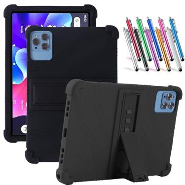 Imagem de elitegadget Capa para Lenovo Tab M11 de 11 polegadas (TB-330FU / TB-331FC) lançado em 2024/Lenovo Tab 25.7 cm lançado em 2025 (TB311FU) - Capa de silicone leve com suporte com 1 caneta stylus