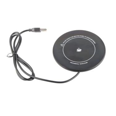 Imagem de Generic Aquecedor de Canecas USB Preto 40 ℃ Porta-copos de Aquecimento de Temperatura Constante para Caixa de Papel de chá Leite à Prova D'água Portátil Entusiastas de Bebida Estalinita de Alumínio