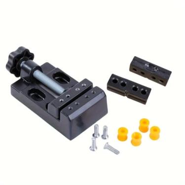 Imagem de Clipes para prender mini grampos de torno de bancada de nogueira ferramentas de fixação de grãos de nogueira grampos de torno de alumínio luminárias budistas de contas