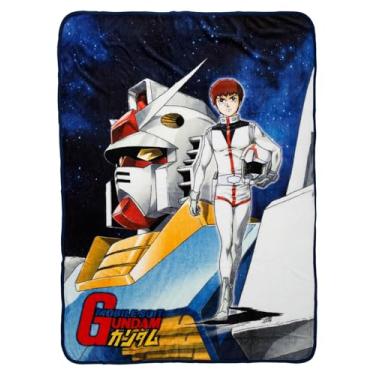 Imagem de Bioworld Cobertor de pelúcia Mobile Suit Gundam Mecha e Amuro Ray Anime 114 x 152 cm