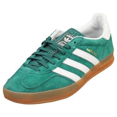 Imagem de adidas Tênis masculino Gazelle Indoor, Verde universitário/calçado branco/chiclete 7, 45