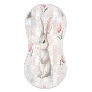 Imagem de xigua Conjunto de 1 panos de musselina de coelho de desenho animado, super macios e absorventes, roupas de arroto de algodão, presente de chá para recém-nascidos, bebês meninas e meninos