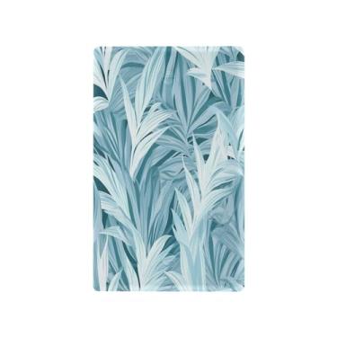 Imagem de Wassud Placa de cobertura de interruptor de luz azul padrão de planta 1 capa de tomada em branco placa de parede decorativa decoração de casa sala de estar quarto decoração