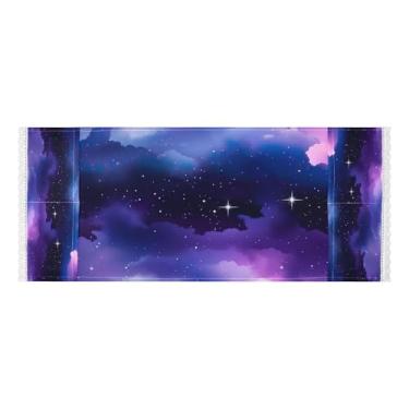 Imagem de Wassud Céu noturno com nuvens, capas de lavadora e secadora, protetor de lavadora com sacos de armazenamento, capa de geladeira à prova de poeira com bolsos para lavanderia doméstica, cozinha, 120 x