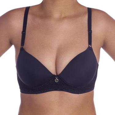 Imagem de Sutiã Bojo Renda Sustentação Reforçado Nayane Rodrigues, Preto, GG