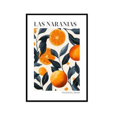 Imagem de Pôster colorido de limão, citrinos e laranjas, mercado de frutas, vintage, arte de parede, decoração de cozinha, pintura em tela para sala de jantar e quarto (SKU6,20,3 x 30,5 cm = (20 x 30 cm