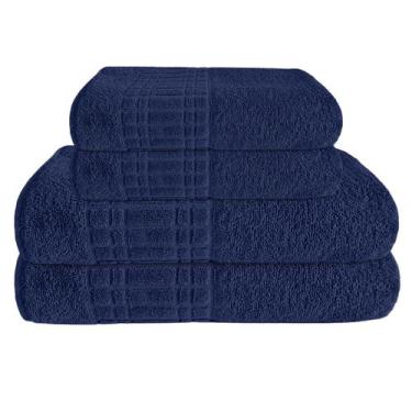 Imagem de Kit Jogo De Toalhas Camesa 4 Peças Banho e Rosto Loft 100% Algodão 400