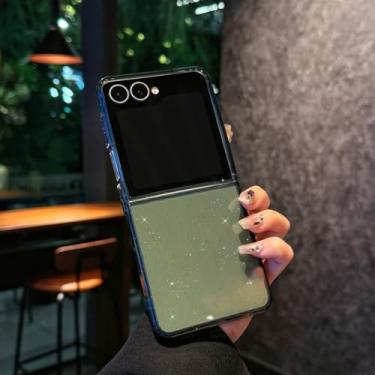 Imagem de GeeBerYo Capa magnética para Samsung Galaxy Z Flip 6/Flip 5 mulheres meninas, [efeito holográfico iridescente de mudança de cor] Capa protetora protetora fosca moderna, fina, fofa e exclusiva