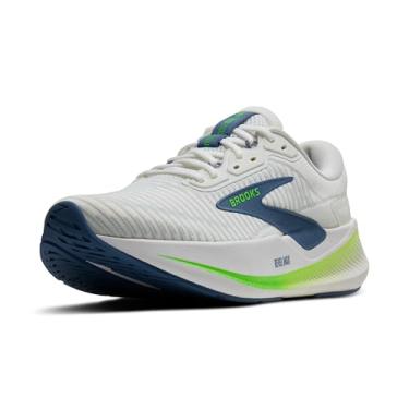 Imagem de Brooks Tênis masculino Revel Max Neutral para corrida e caminhada, Branco/luar/lagartixa verde, 41