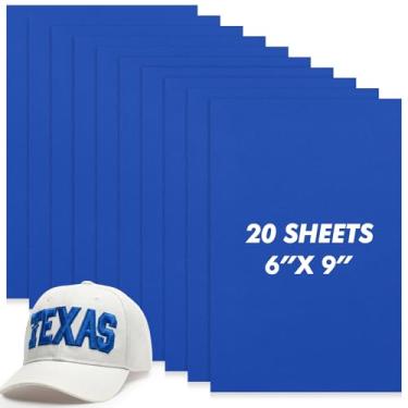 Imagem de Innconee 20 peças de folhas de espuma EVA bordadas de 3 mm para artes e artesanato de bordado 3D, projetos DIY, costura à mão, acolchoados, chapéus, fantasias de cosplay, travesseiros (azul escuro, 15