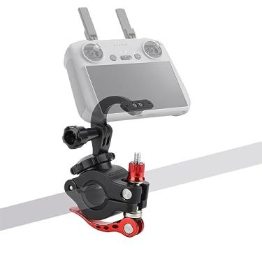 Imagem de CAPART Suporte de bicicleta para controle remoto DJI RC 2, liga de alumínio giratória, compatível com DJI Air 3 DJI Mini 4 Pro, bolso para câmera 3, 2, ação, 4, 3, 2, Insta360 X/One Series Go Pro Hero