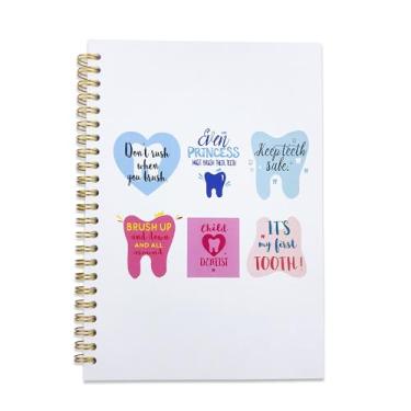 Imagem de Midrean Dentists Dental Hygiene Journal Assistant Nurse School Students Spiral Nursing Notebook Notepad,Ruled Paper, 5.5"X8.3" 80 (C)