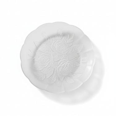 Imagem de Jogo 6 Pratos Fundos Vidro 22cm Foglia – Prato Fundo Floral – Detalhe Flor em Alto Relevo (1)