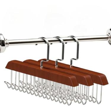 Imagem de Cabide De Madeira Para Cintos Gravatas(3 peças)